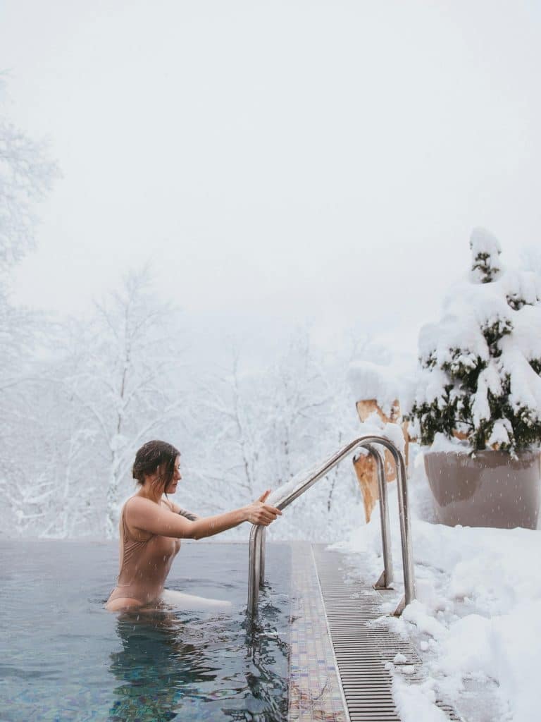 Piscine en hiver